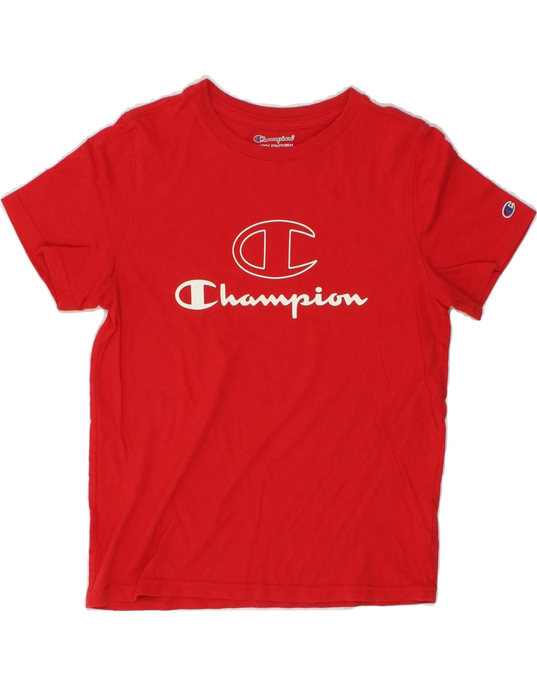 CHAMPION Boys Graphic T-Shirt Top 10-11 Years Medium Red Cotton Vintage Champion and Second-Hand Champion from Messina Hembry 
