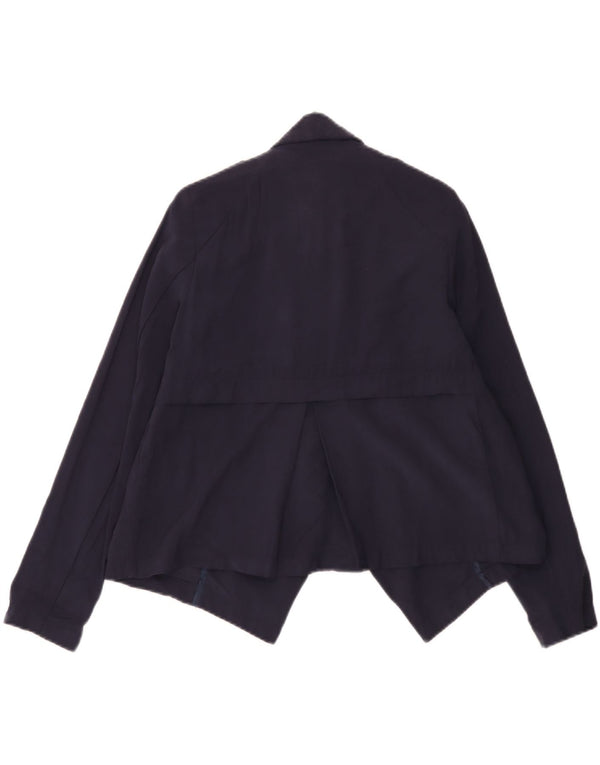 Top cardigan oversize militare da donna Zara UK 6 XS in viscosa blu navy