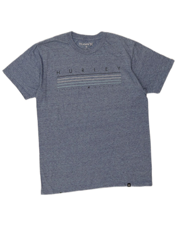 T-shirt grafica da uomo Hurley Top medio blu navy screziato
