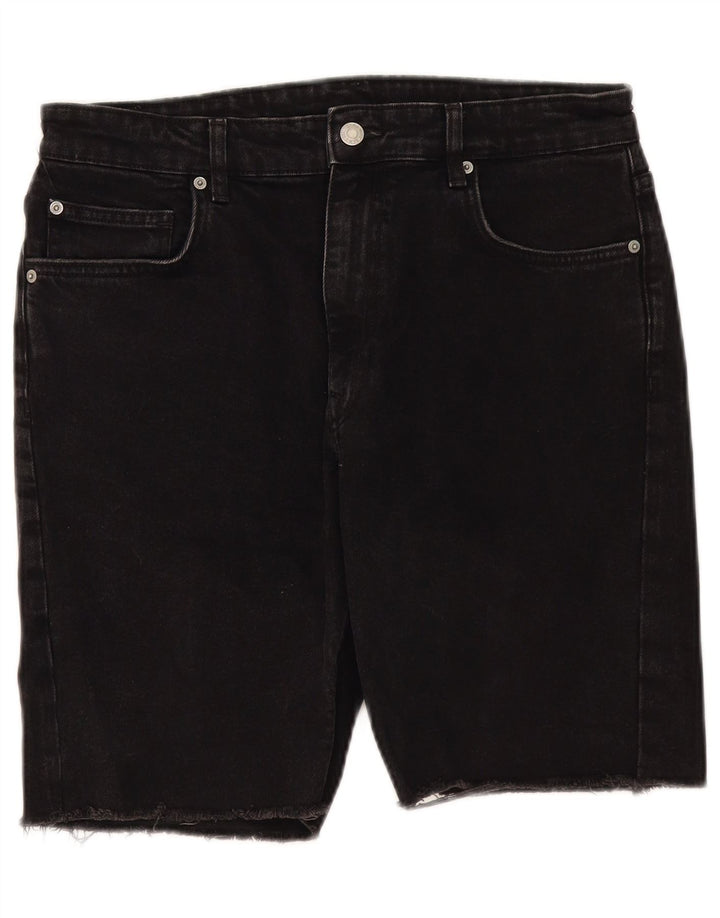 Pantaloncini di jeans da uomo Zara EU 42 Large W32 neri