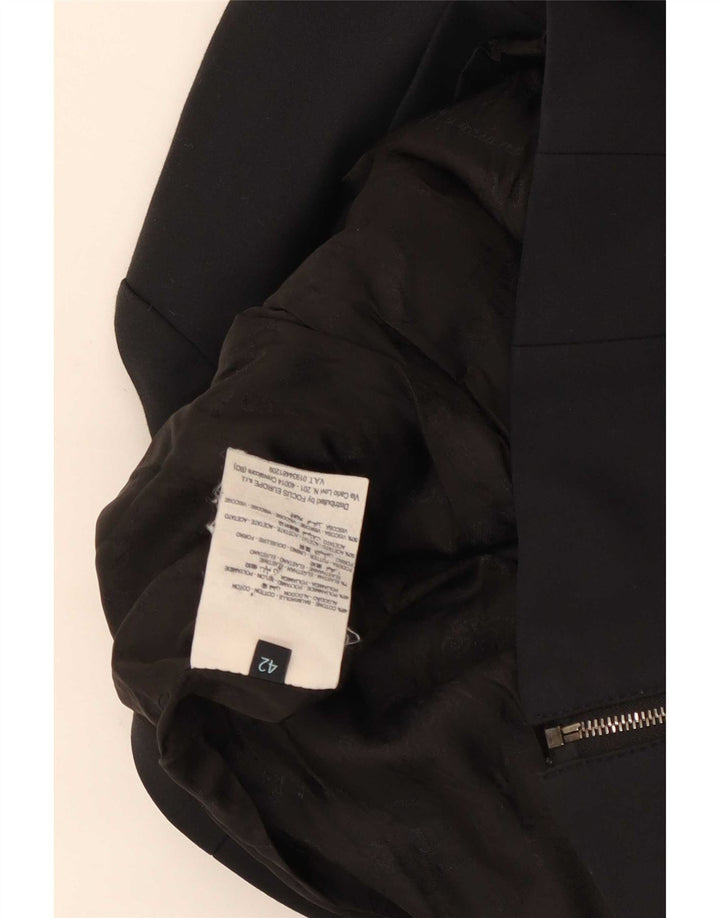 Guess By Marciano Giacca blazer con zip intera da donna IT 42 Cotone nero medio