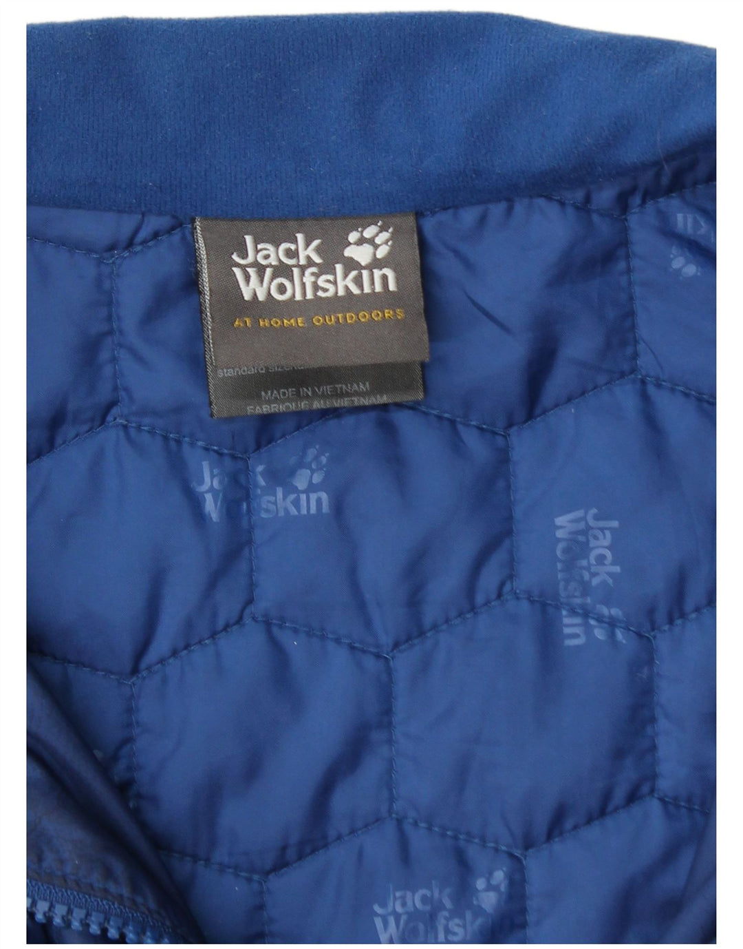 JACK WOLFSKIN Giacca trapuntata da uomo UK 40/42 Grande poliestere blu