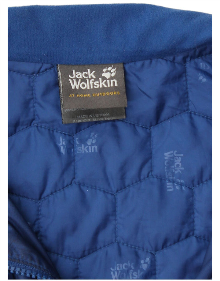 JACK WOLFSKIN Giacca trapuntata da uomo UK 40/42 Grande poliestere blu