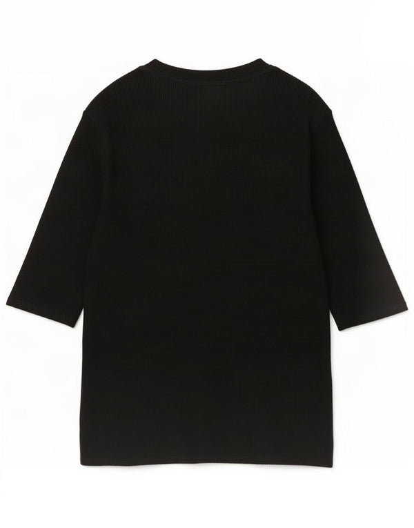 Marks & Spencer Top da donna manica 3/4 UK 14 Large Nero Viscosa