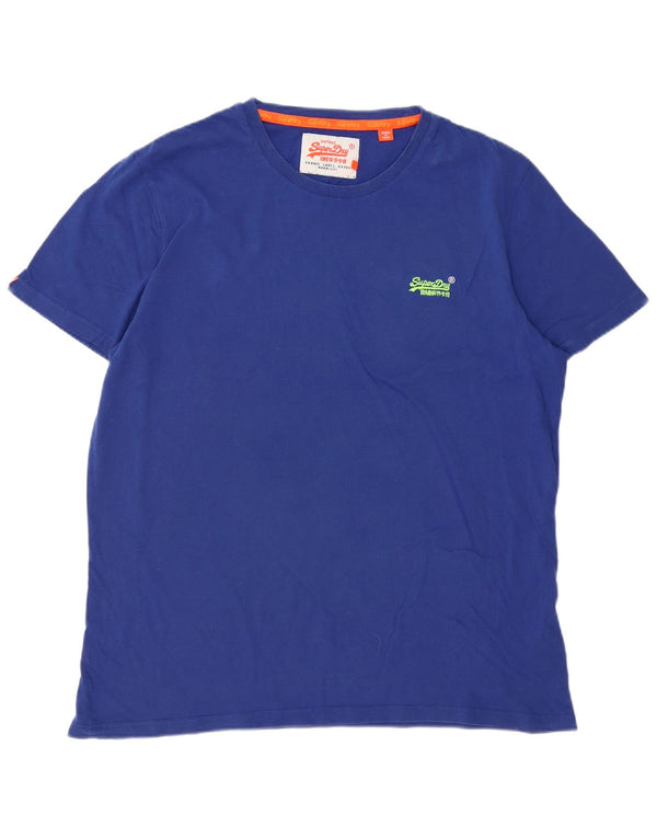 T-shirt da uomo SUPERDRY Top 2XL in cotone blu