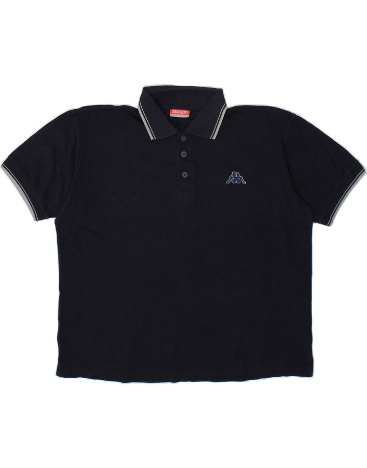 KAPPA Mens Polo Shirt XL Navy Blue Cotton Vintage Kappa and Second-Hand Kappa from Messina Hembry 