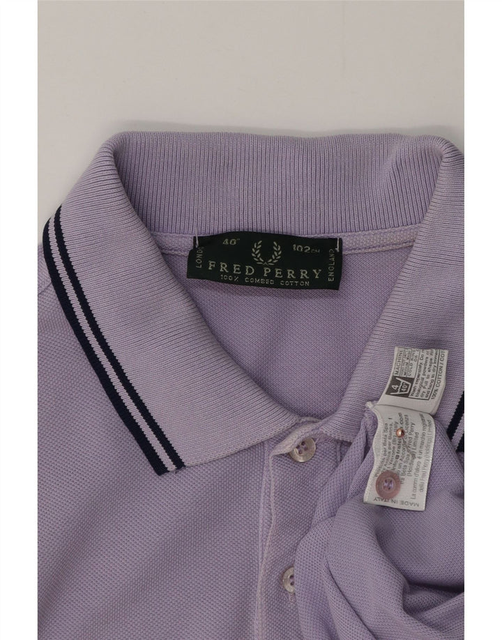 Polo da uomo FRED PERRY piccola in cotone viola