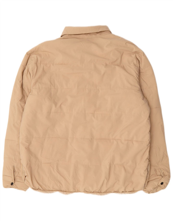 Giacca imbottita da uomo Zara UK 40 Large Beige Poliestere