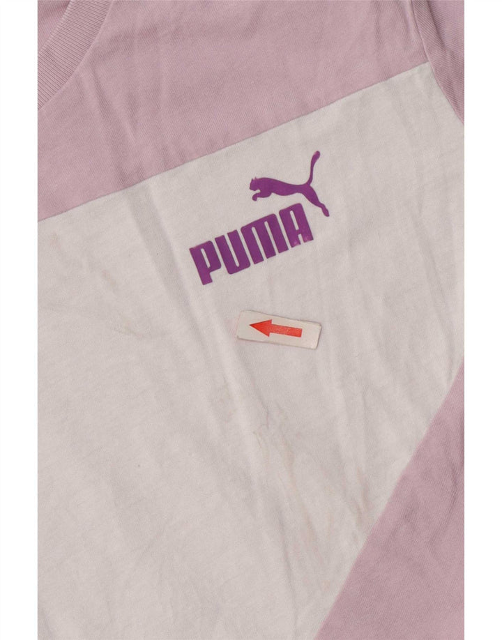 T-shirt da donna Puma UK 12 Medium Pink Colourblock