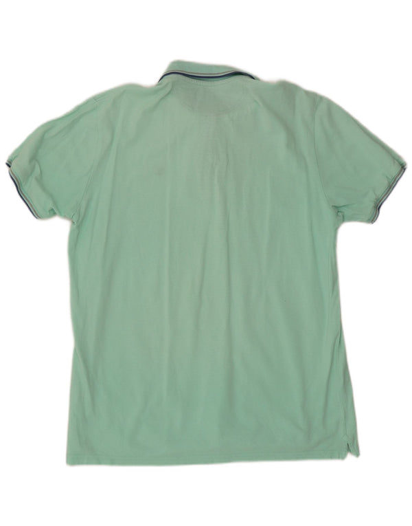 Champion Mens Polo Shirt Large Green Cotton