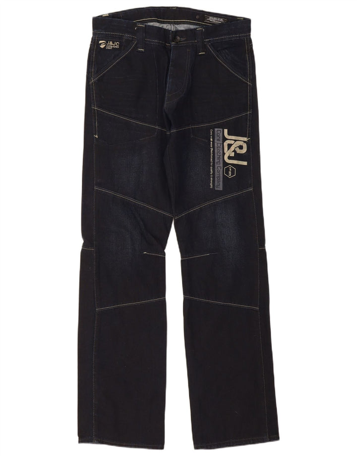 Jeans dritti con grafica da uomo Jack & Jones W32 L34 Blu Navy