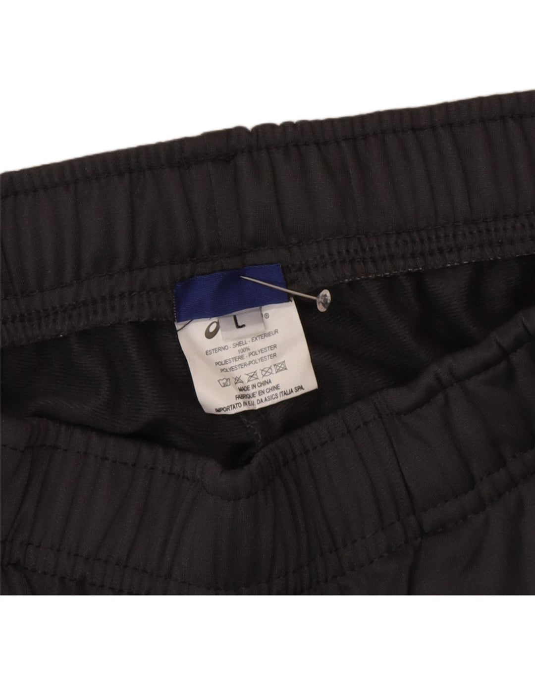 Pantaloni da tuta da uomo Asics grandi in poliestere grigio