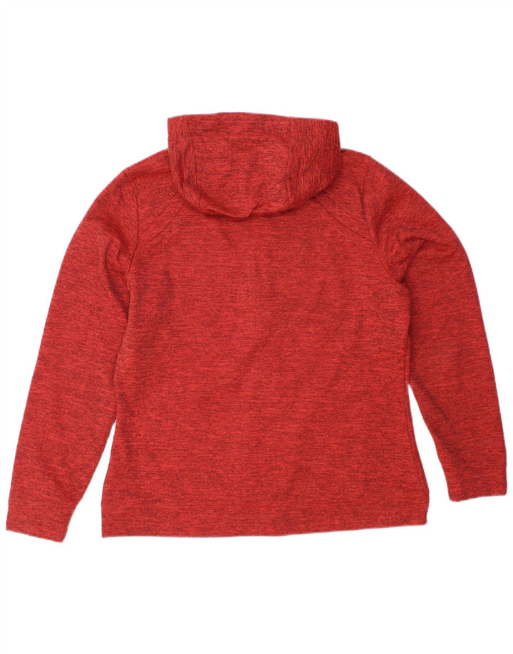 THE NORTH FACE Maglione con cappuccio e zip da donna UK 16 Grande poliestere rosso