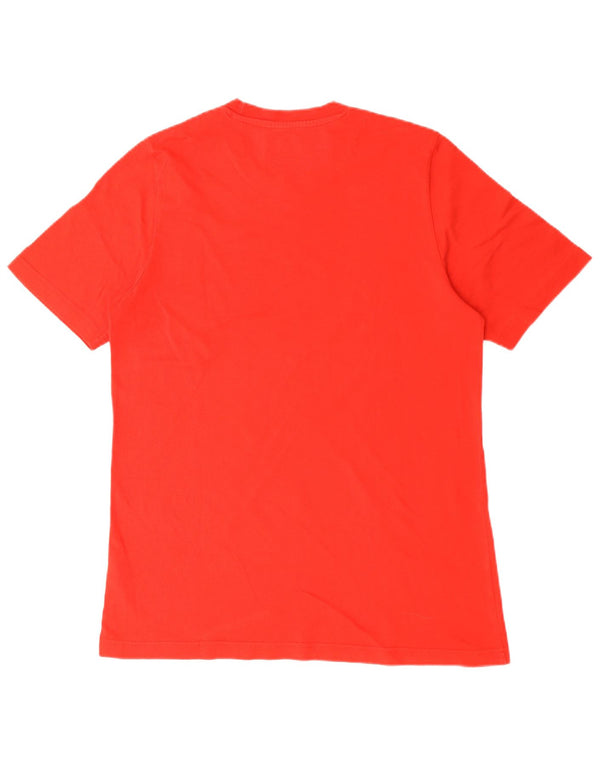 T-shirt grafica da uomo Adidas Top in cotone rosso medio