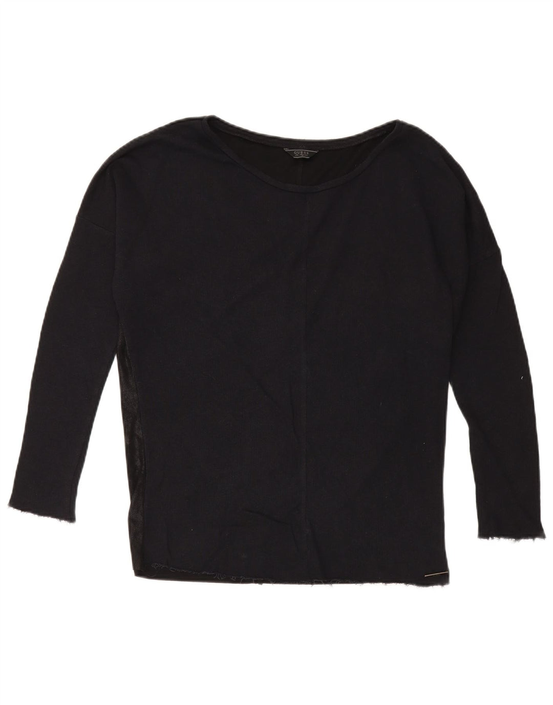 Guess Top oversize da donna a maniche lunghe UK 10 Small Nero