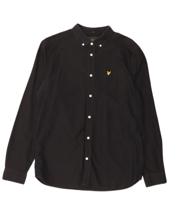 Camicia da uomo Lyle & Scott grande in cotone nero