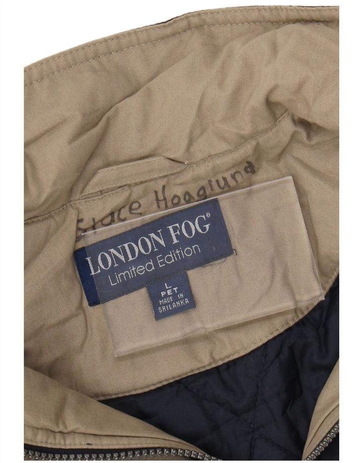 Giacca a vento con cappuccio da donna LONDON FOG UK 16 Large Blu Navy