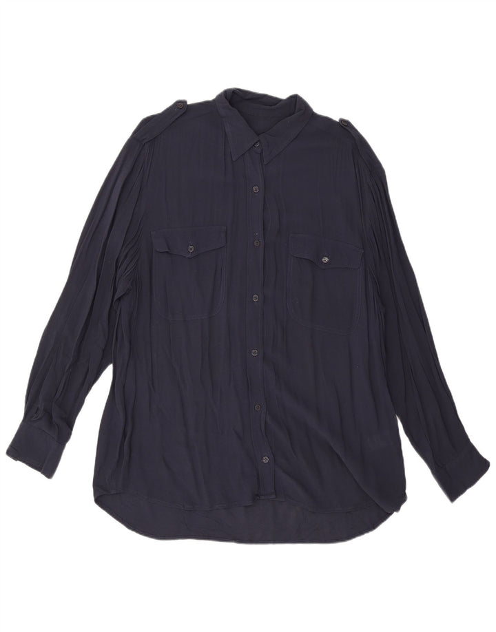Camicetta da donna French Connection UK 12 Viscosa media blu navy