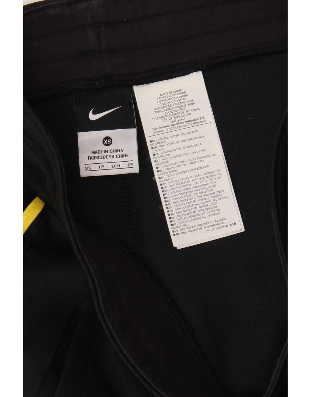 Pantaloni della tuta da donna Nike UK 6 XS poliestere nero