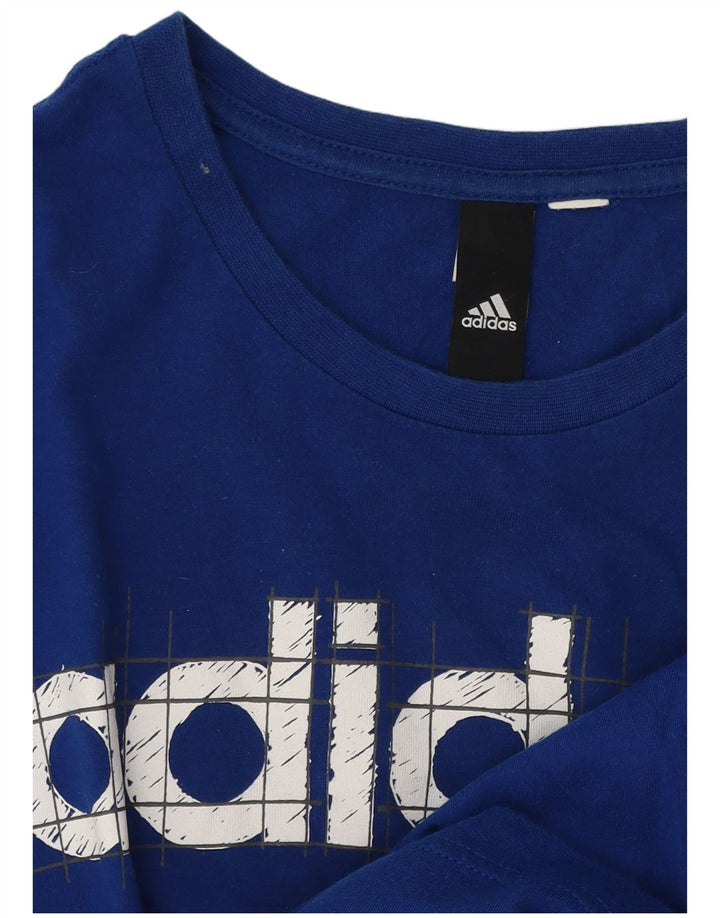 Maglietta grafica da uomo Adidas Top blu medio