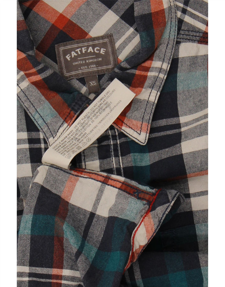 FAT FACE Mens Flannel Shirt XS Multicoloured Check Cotton