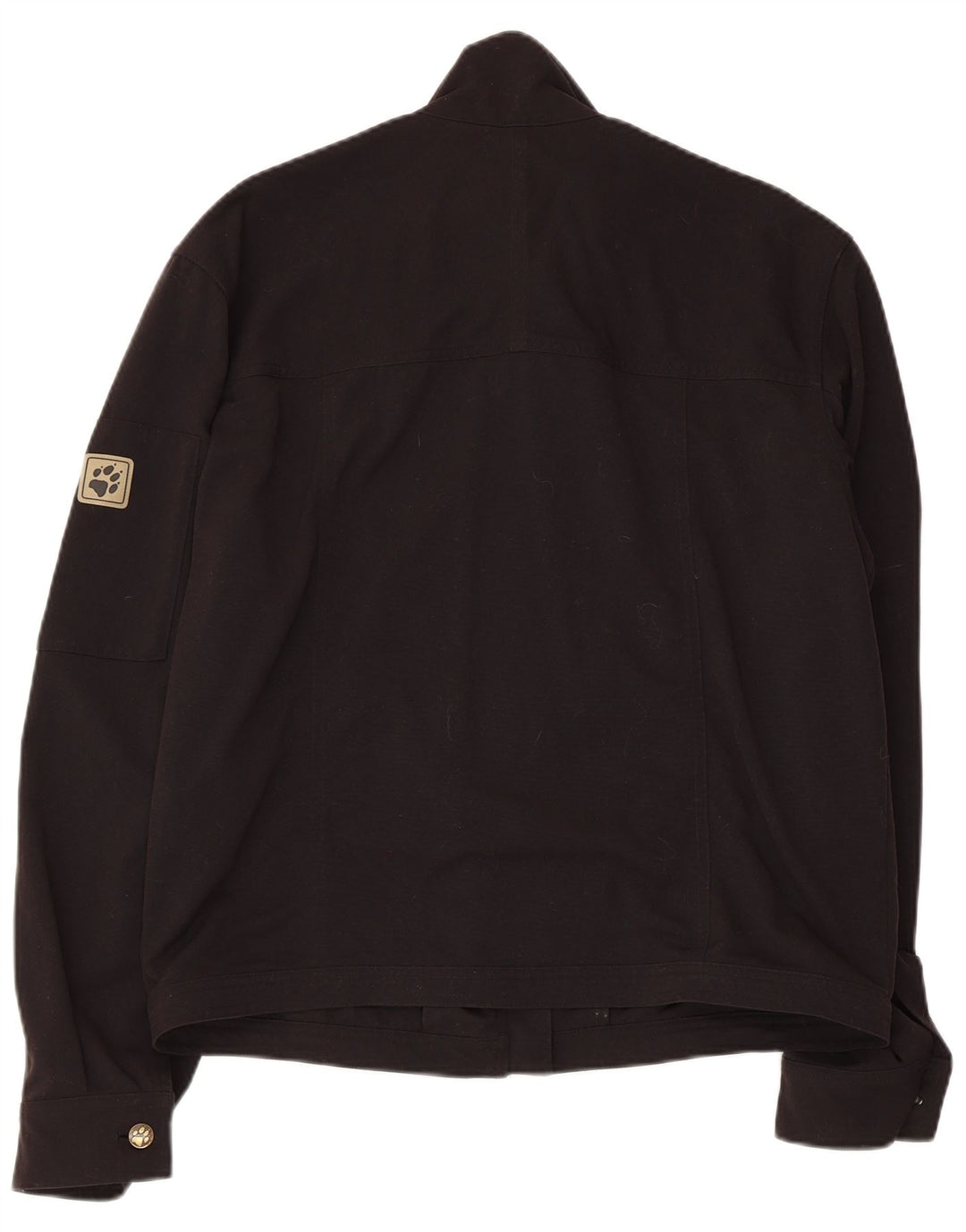 JACK WOLFSKIN Giacca antipioggia da uomo UK 36/38 Medium Nero Poliammide