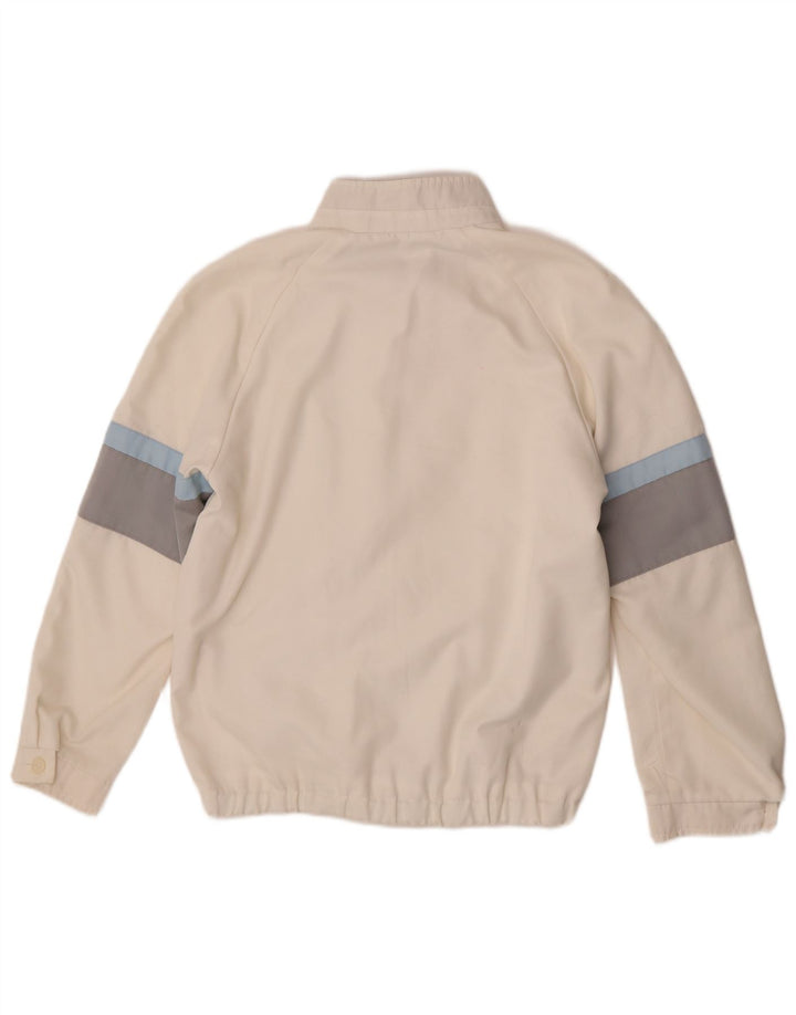Giubbotto bomber vintage da donna IT 46 Large in poliestere color block bianco