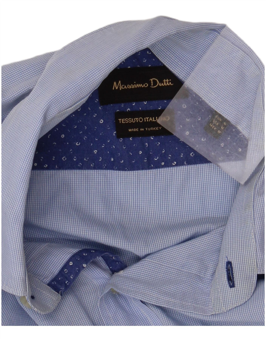 MASSIMO DUTTI Camicia da uomo a quadretti blu medio