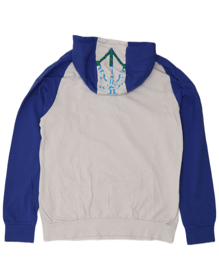 Felpa con cappuccio grafica da uomo Arena, cotone color block bianco medio