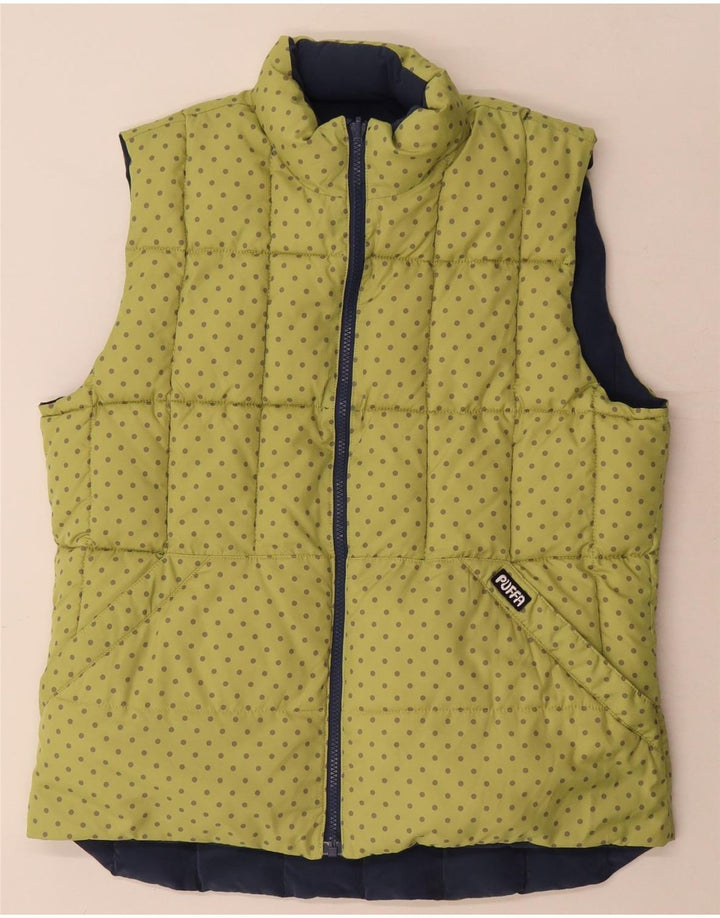 Gilet imbottito reversibile da donna Puffa UK 16 grande poliestere blu