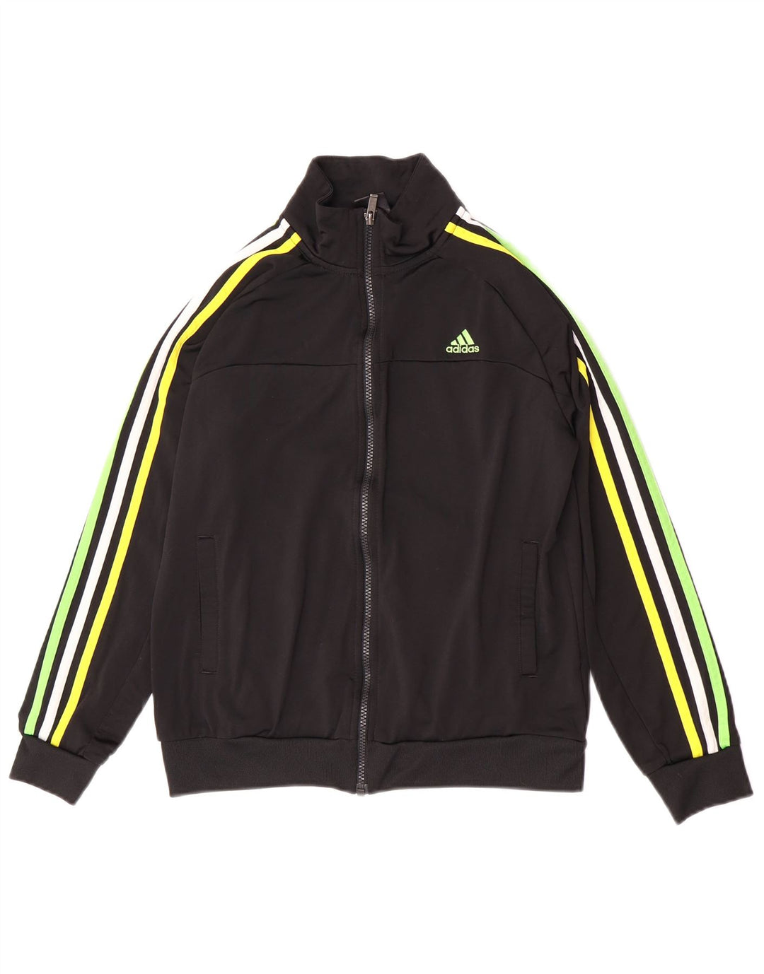 Giacca superiore della tuta Adidas Climalite da ragazzo 13-14 anni in poliestere nero