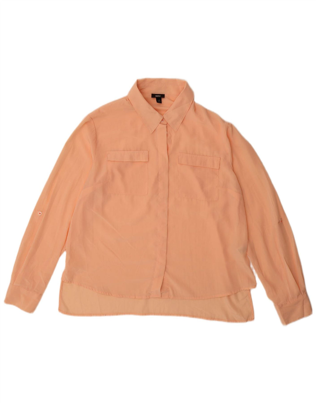 Mossimo Camicia da donna Camicetta UK 16 Large Arancione Poliestere