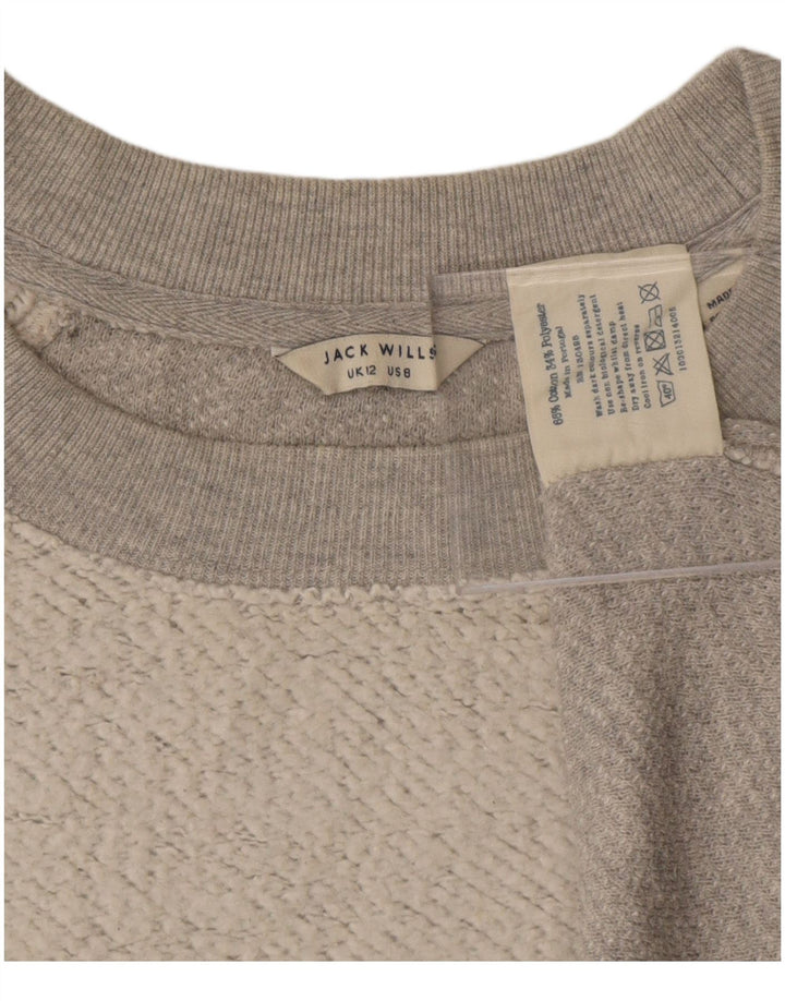 Felpa corta da donna Jack Wills UK 12 Cotone grigio medio