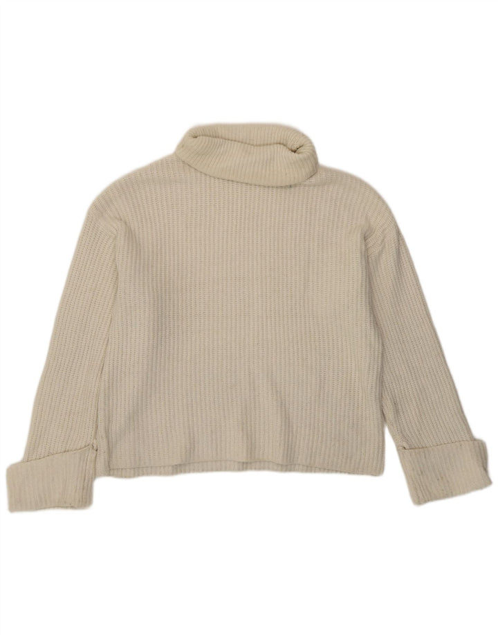Maglione maglione a collo alto da uomo Marks & Spencer piccolo in poliammide bianco sporco