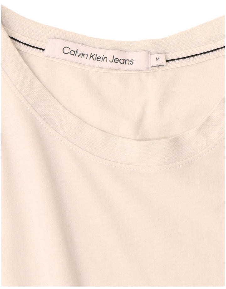 T-shirt da uomo Calvin Klein Jeans Top in cotone bianco medio