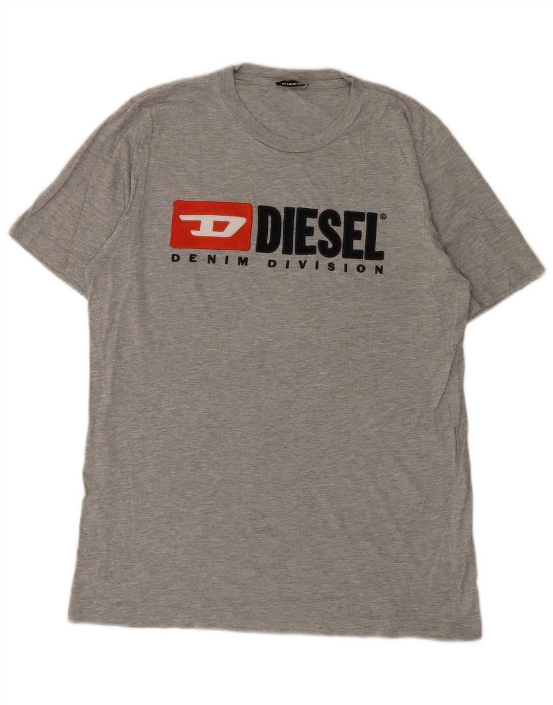 T-shirt grafica da uomo Diesel Top XS in cotone chiazzato grigio