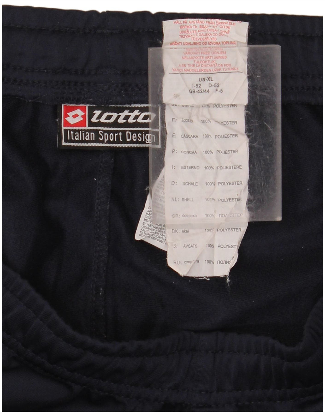 Pantaloni da tuta da uomo LOTTO UK 42/44 XL Poliestere blu navy