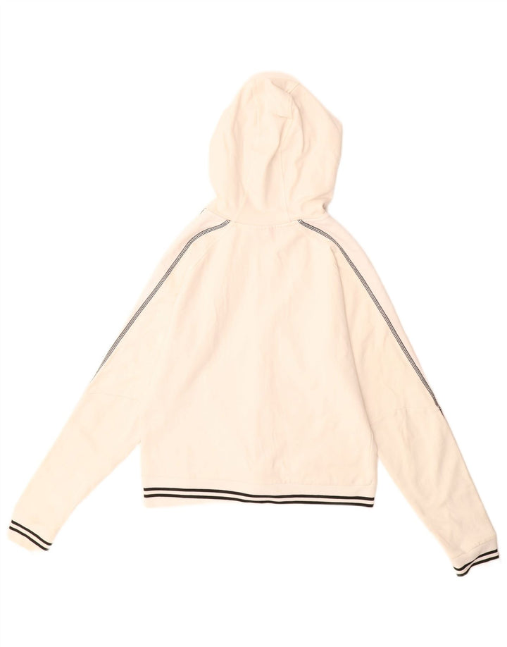 Maglione con cappuccio e zip corta da donna Puma UK 12 Medio Bianco
