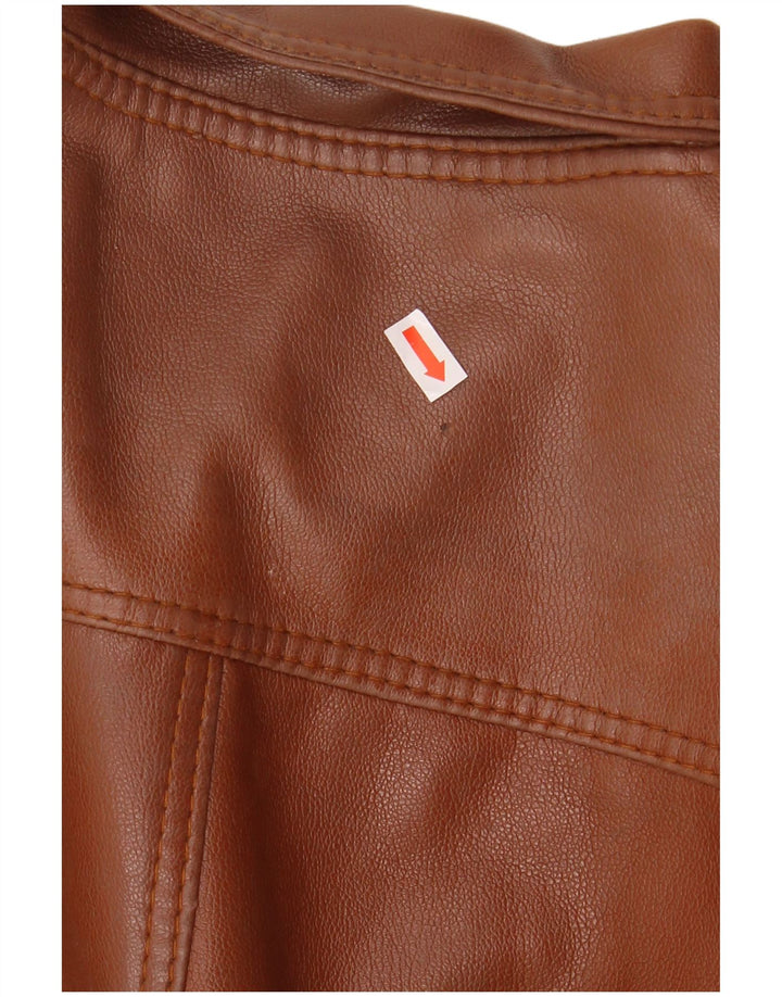 Giacca in pelle vintage da uomo UK 38 Marrone medio