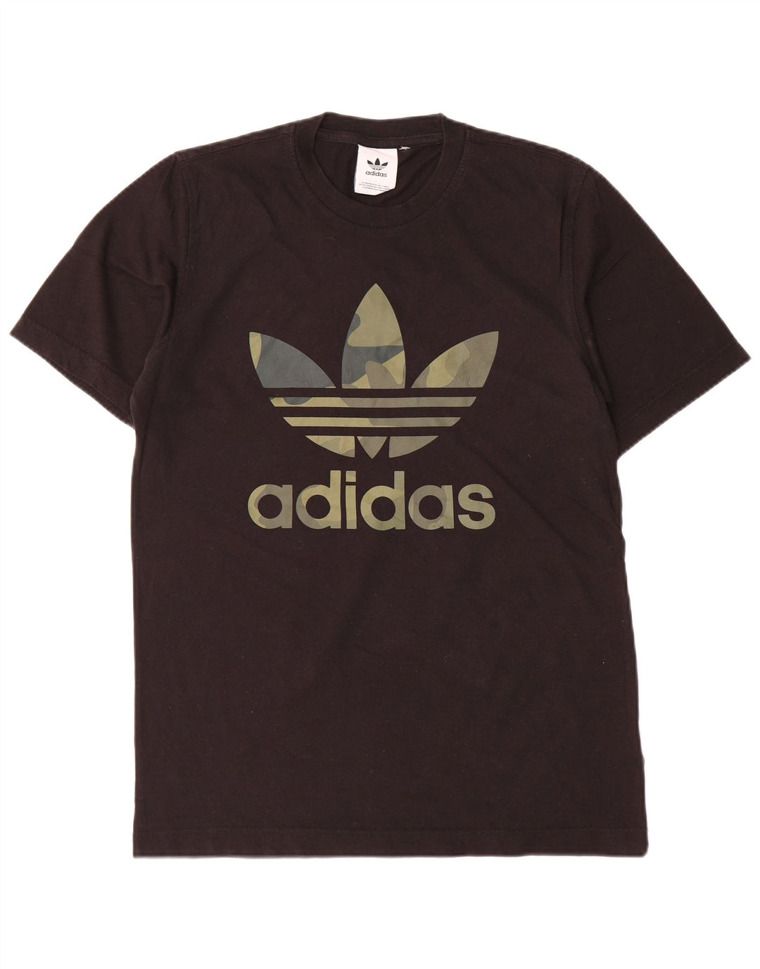 T-shirt grafica da uomo Adidas Top piccola in cotone nero