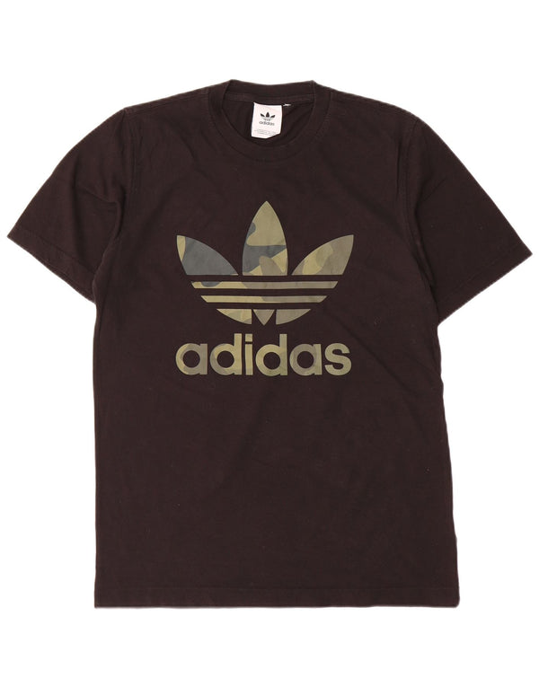 Adidas Mens Graphic T-Shirt Top Small Black Cotton