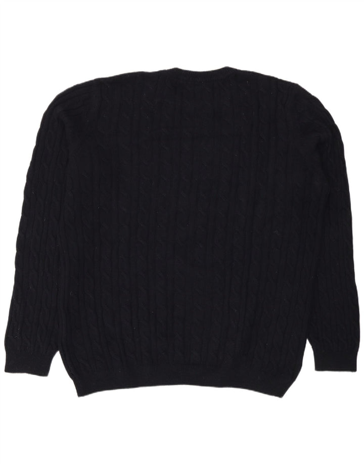 Maglione maglione girocollo da uomo Timberland 2XL Blu navy in lana d'agnello