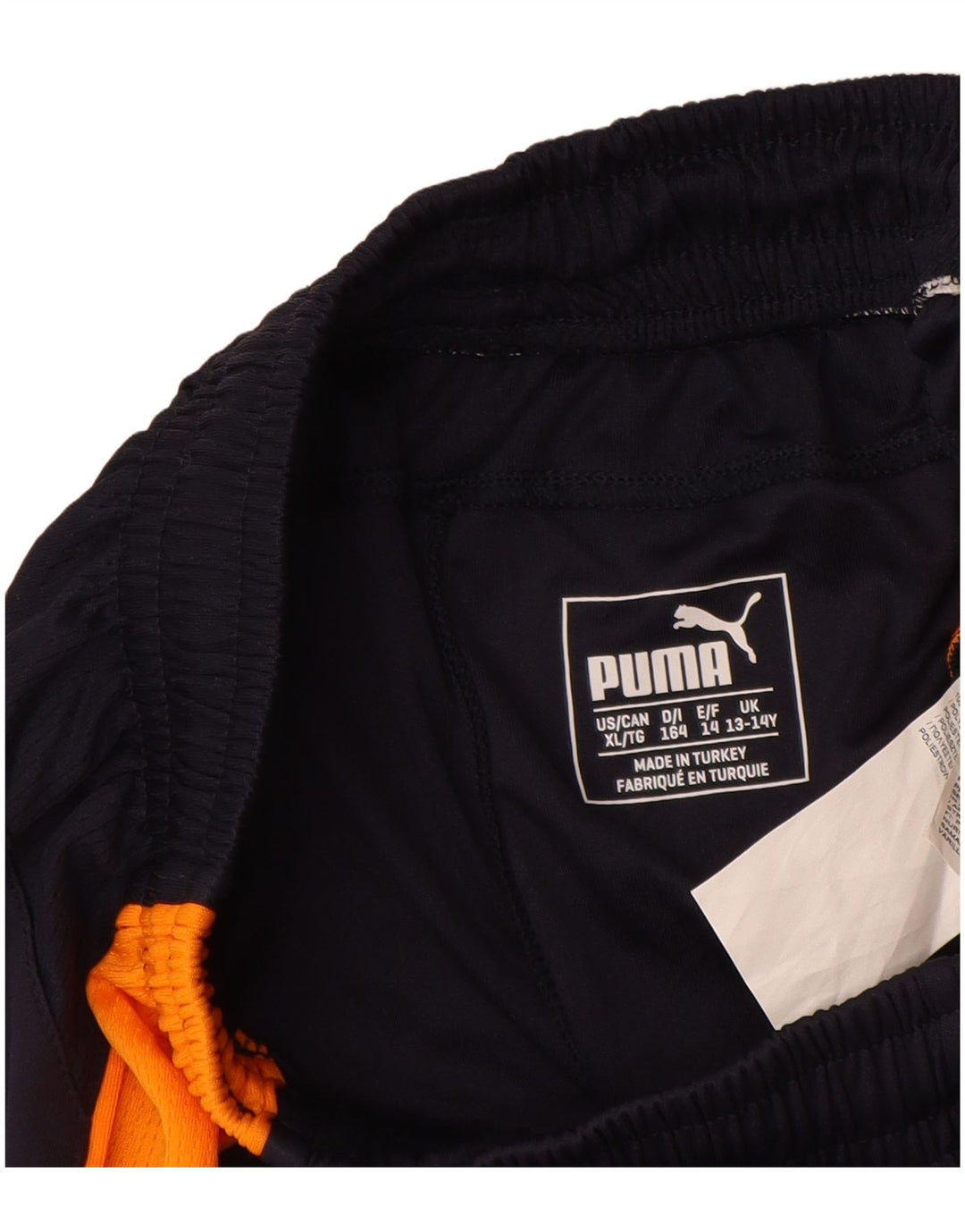 Pantaloncini sportivi grafici Puma da ragazzo 13-14 anni in poliestere color block blu navy