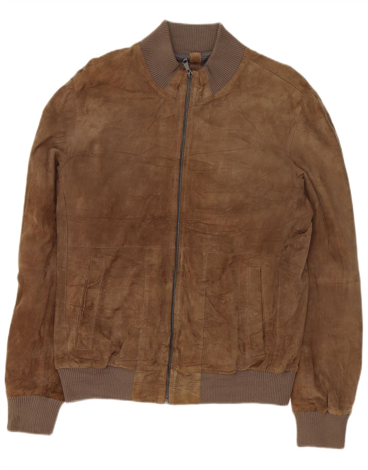 Bomber Uomo In Pelle Scamosciata Conbipel IT 52 Large Pelle Marrone