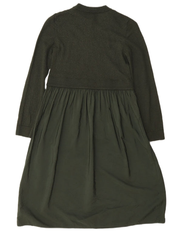 Abito a strati a maniche lunghe da donna Cos UK 6 XS verde lana