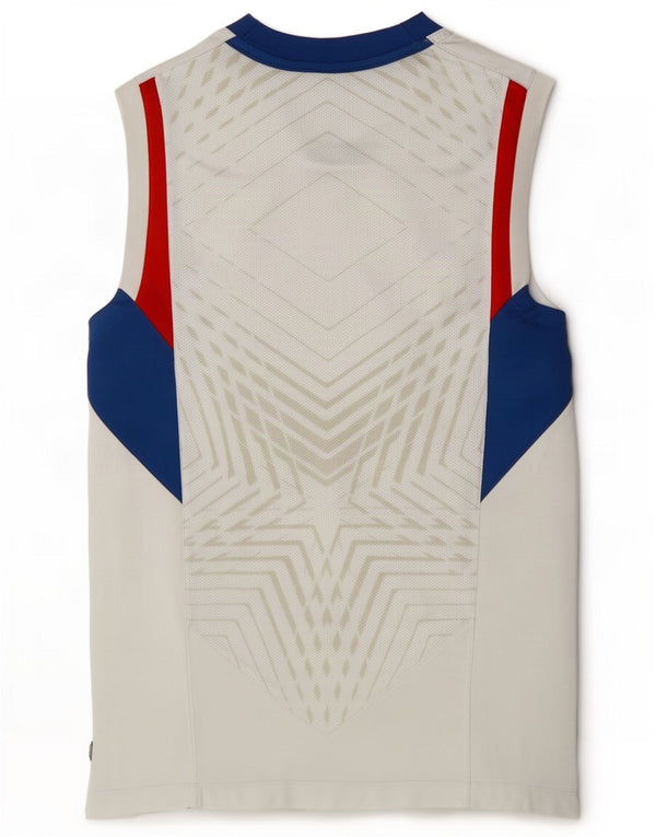 Canotta Nike da uomo in poliestere color block medio bianco