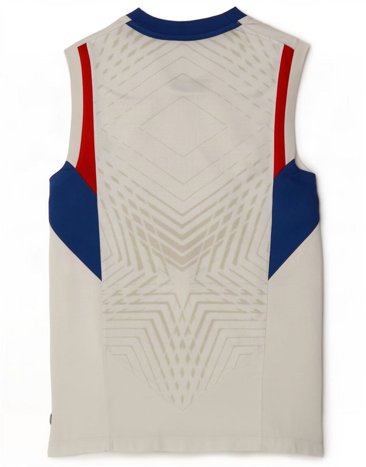 Canotta Nike da uomo in poliestere color block medio bianco