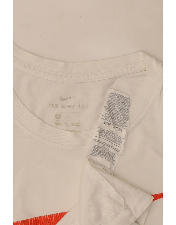 T-shirt grafica da uomo Nike Top grande in cotone bianco