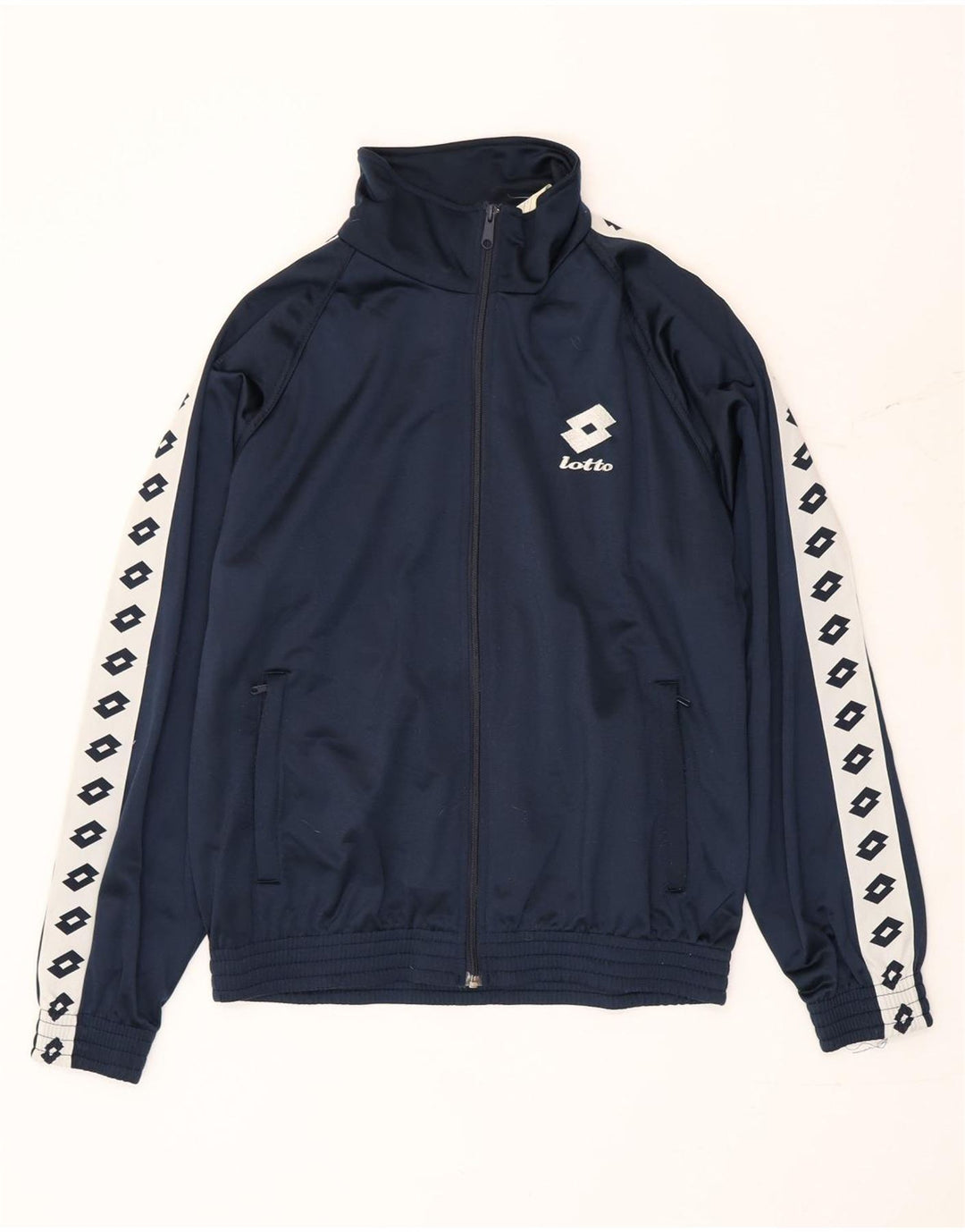 Giacca da ginnastica grafica da uomo Lotto, grande, color block blu navy