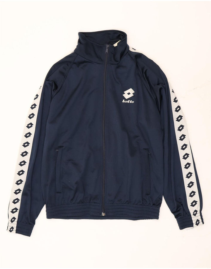 Giacca da ginnastica grafica da uomo Lotto, grande, color block blu navy
